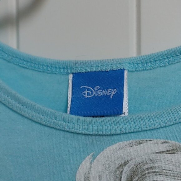 3/$25 FROZEN Elsa blue and gray tuff ruffle short sleeve dress size L 10… - Picture 6 of 9